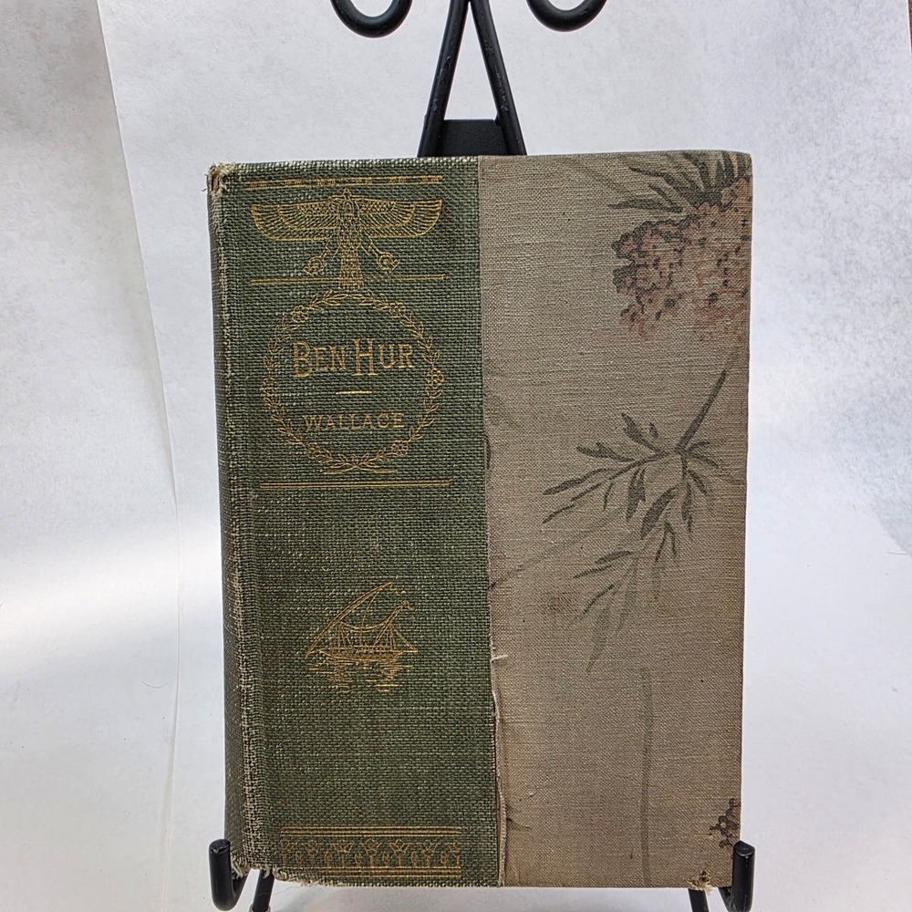 Harper & Brothers Ben-Hur Lew Wallace Book 1880 Green Floral Illustrated
